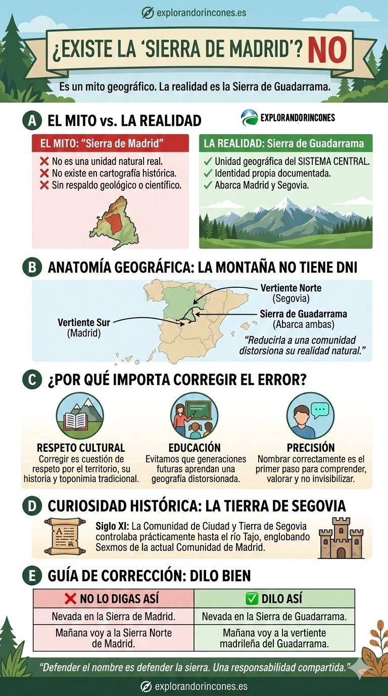 ¿Existe la Sierra de Madrid? No: por qué es un error muy extendido 9 ¿Existe la Sierra de Madrid? No: por qué es un error muy extendido