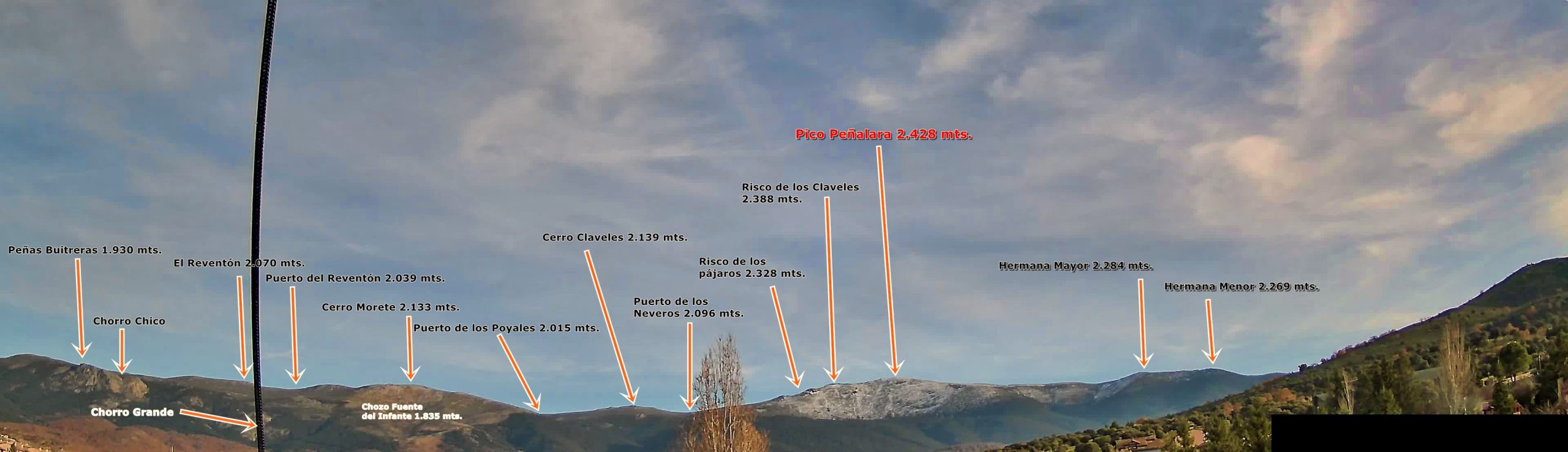 Webcam Pico Peñalara 5 Webcam Sierra de Guadarrama - Pico Peñalara Puerto de los Neveros, Puerto del Reventón, Peñas Buitreras, Fuente Infantes, Chorro Grande.